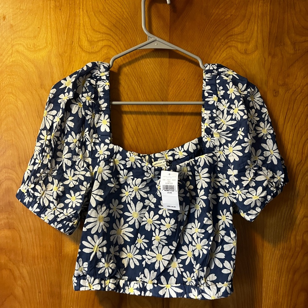 Floral Blue Top